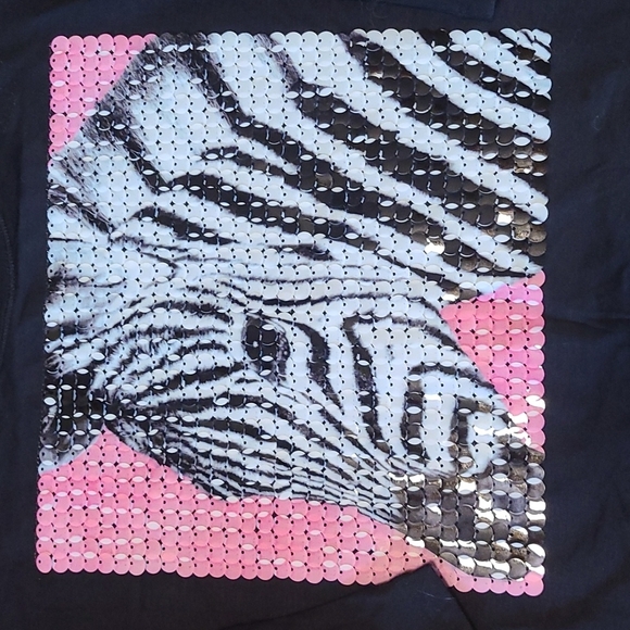 Justice Sequined Zebra Top - Girl's 6 - Picture 3 of 6